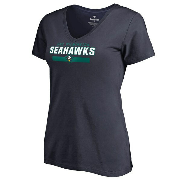 t@ieBNX fB[X TVc gbvX UNC Wilmington Seahawks Women's Team Strong TShirt Navy