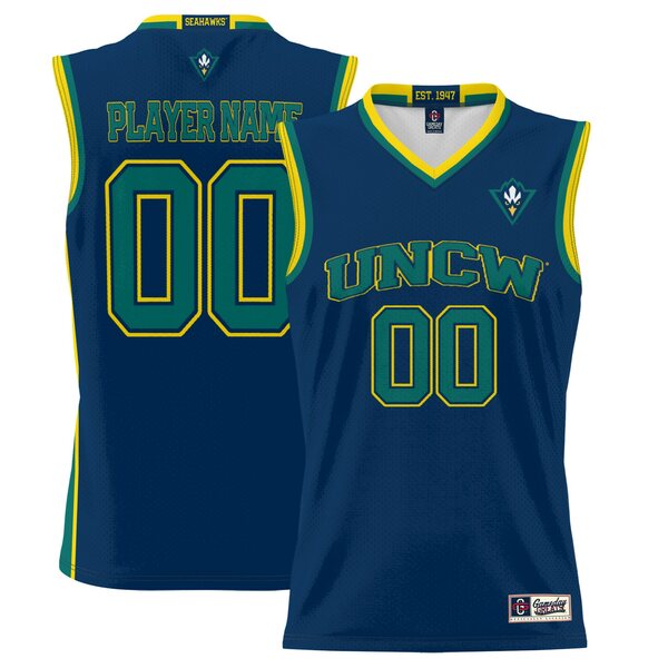 ゲームデイグレーツ メンズ ユニフォーム トップス UNC Wilmington Seahawks GameDay Greats Unisex Lightweight NIL PickAPlayer Basketball Jersey Navy 1