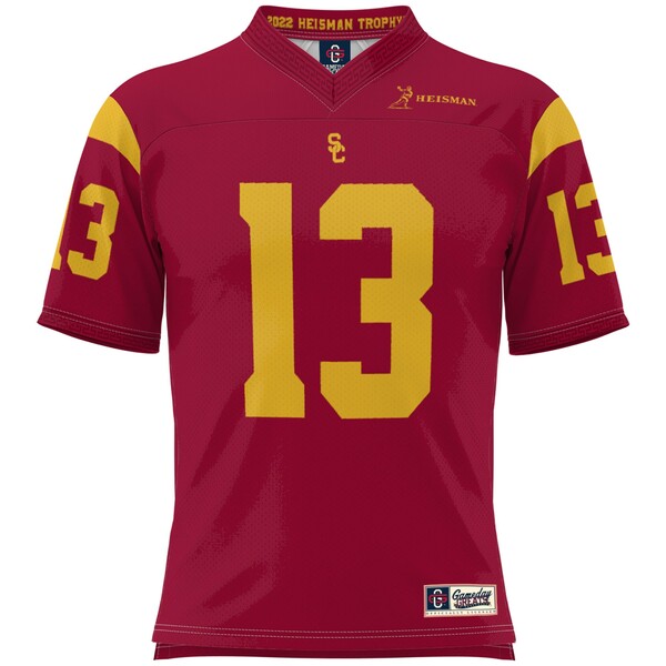 ゲームデイグレーツ メンズ ユニフォーム トップス Caleb Williams USC Trojans GameDay Greats Lightweight Heisman Memorial Jersey Cardinal