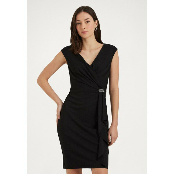 ラルフローレン レディース ワンピース トップス JERSEY CAP-SLEEVE COCKTAIL DRESS - Cocktail dress / Party dress - black