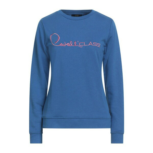 【送料無料】 ロベルトカヴァリ レディース パーカー・スウェットシャツ アウター Sweatshirts Blue(4)