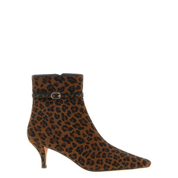 ツインセット レディース ブーツ シューズ Animal Print Ankle Boots Brown