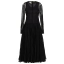 ジル・サンダー レディース ワンピース トップス Pleated Skirt Dress Black
