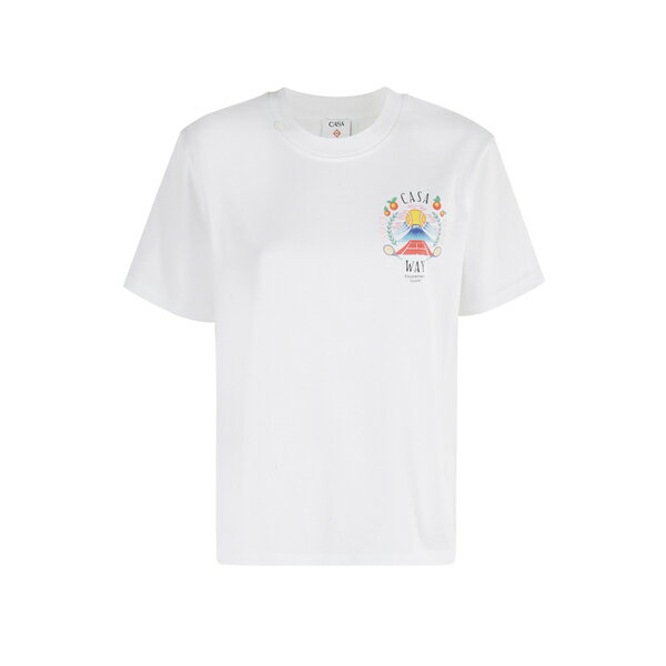 カサブランカ レディース Tシャツ トップス Tennis Club Icon Printed Tshirt Casa Way Mountain(4)