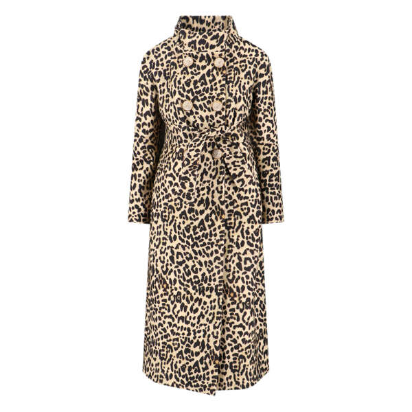 ƥ ǥ 㥱åȡ֥륾  Animalier Double-breasted Coat Multicolor