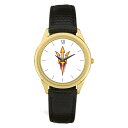 W[fB Y rv ANZT[ Arizona State Sun Devils Team Logo Leather Wristwatch -