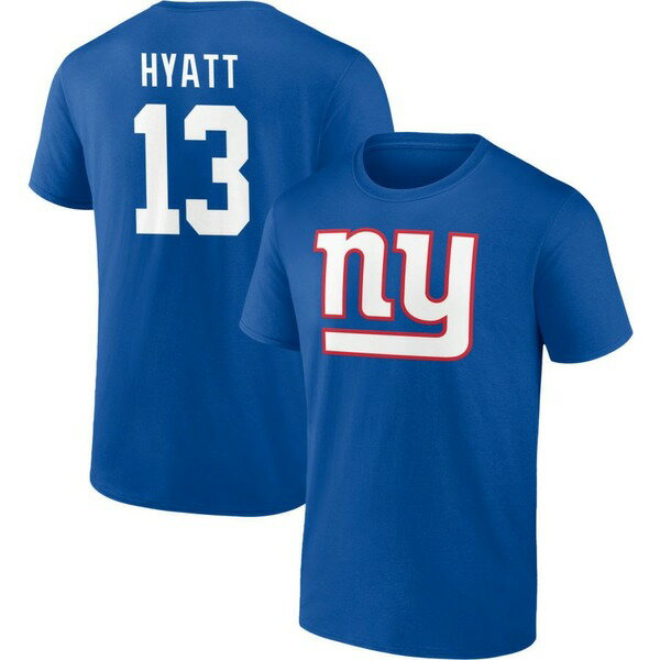 ファナティクス メンズ Tシャツ トップス New York Giants Fanatics Branded Team Authentic Personalized Name & Number TShirt Royal