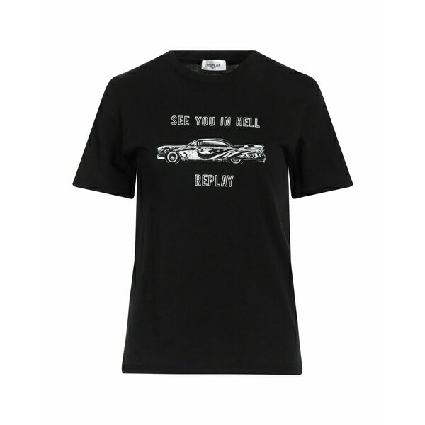 【送料無料】 リプレイ レディース Tシャツ トップス T-shirts Black