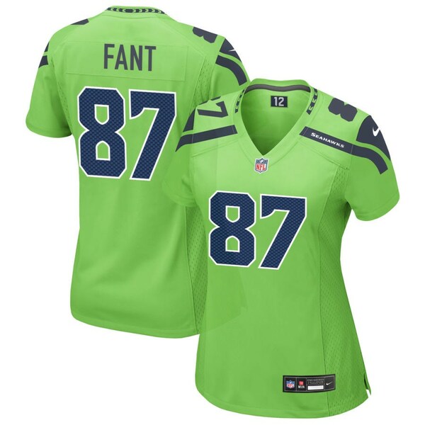 iCL fB[X jtH[ gbvX Seattle Seahawks Nike Women's Alternate Custom Game Jersey Neon Green