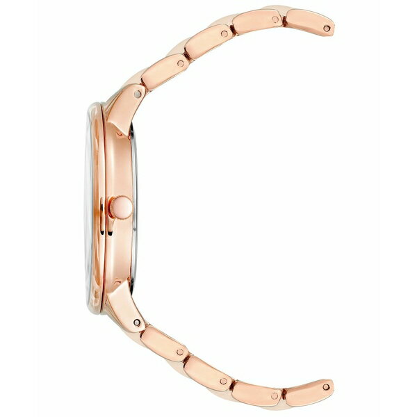 アンクライン レディース 腕時計 アクセサリー Women's Three Hand Quartz Rose Gold-tone Alloy and Blush Resin Link Bracelet Watch, 38mm Rose Gold-Tone, Blush