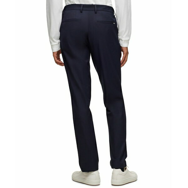 ヒューゴボス メンズ カジュアルパンツ ボトムス Men 039 s Performance-Stretch Slim-Fit Trousers Dark Blue