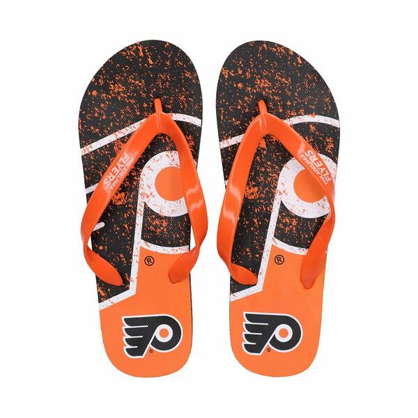 ե ǥ  塼 Men's and Women's Philadelphia Flyers Big Logo Flip-Flops Black