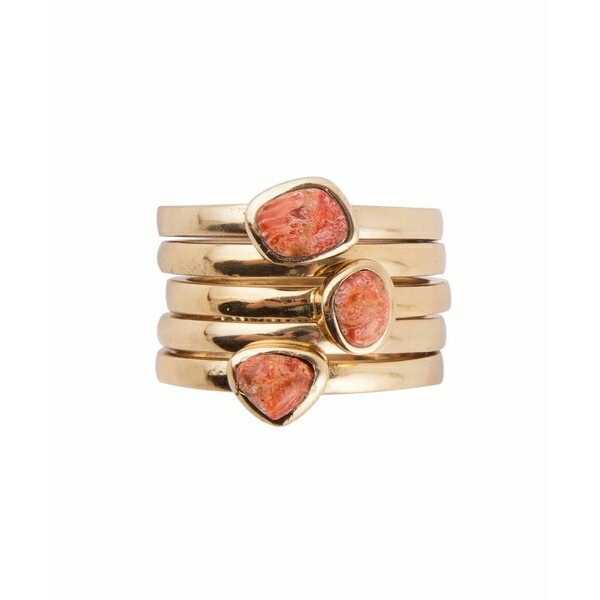 バース レディース リング アクセサリー Legend 5 Piece Stack Ring Orange Sponge Coral