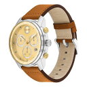 モバド モバド レディース 腕時計 アクセサリー Men's Swiss Chronograph Bold Verso Brown Leather Strap Watch 44mm Two Tone