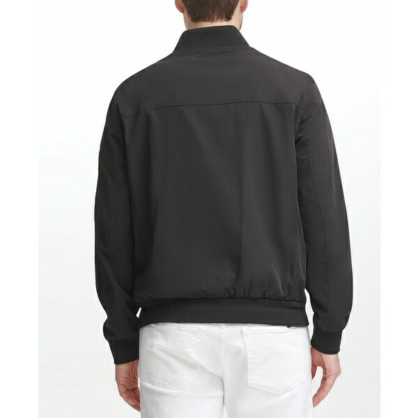 カルバン・クライン カルバンクライン メンズ ジャケット＆ブルゾン アウター Men's Full-Zip Flight Jacket with Embroidered Tonal Logo Black