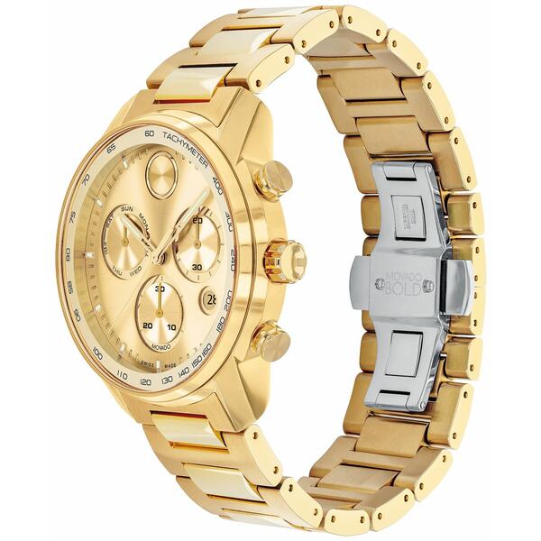 モバド モバド レディース 腕時計 アクセサリー Men's Bold Verso Yellow Ionic Gold-Tone Plated Steel Bracelet Watch 44mm Gold-Tone