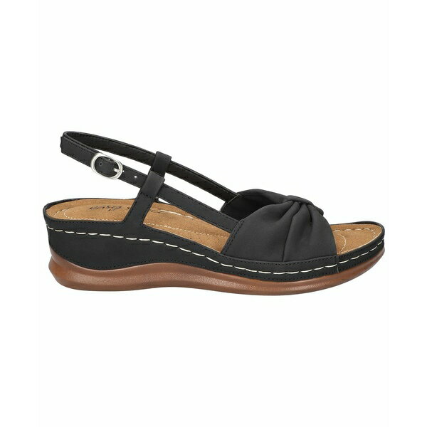 イージーストリート レディース サンダル シューズ Women's Jupiter Comfort Buckle Slingback Sandals Black