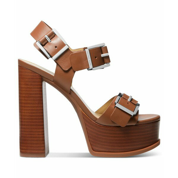 楽天astyマイケルコース レディース サンダル シューズ Women's Colby Triple-Buckled Platform Sandals Luggage