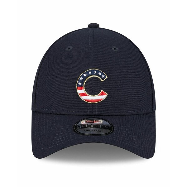 ニューエラ レディース 帽子 アクセサリー Men's Navy Chicago Cubs 2023 Fourth of July 9FORTY Adjustable Hat Navy