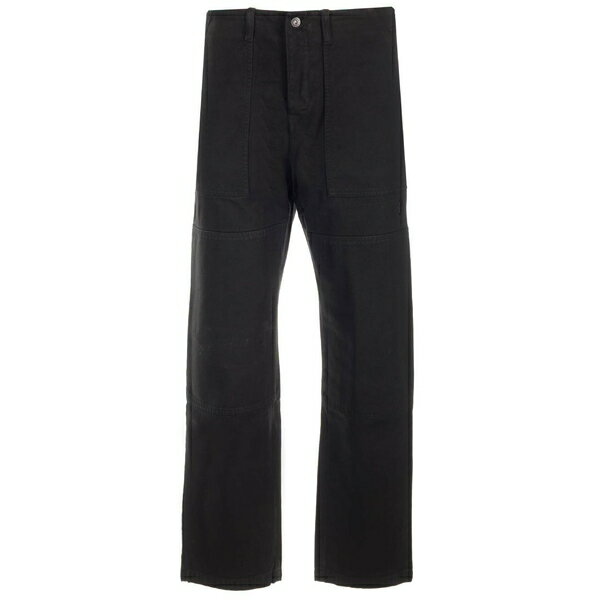 マルセロバーロン メンズ カジュアルパンツ ボトムス Cross Cotton Straight Pants Black Black