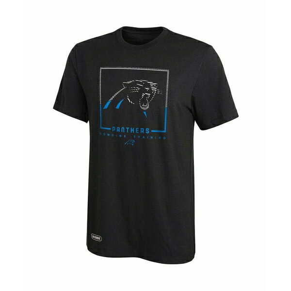 アウタースタッフ メンズ シャツ トップス Men's Black Carolina Panthers Combine Authentic Clutch T-shirt Black