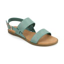 ジャーニーコレクション レディース サンダル シューズ Women's Lavine Double Strap Flat Sandals Seafoam(4)