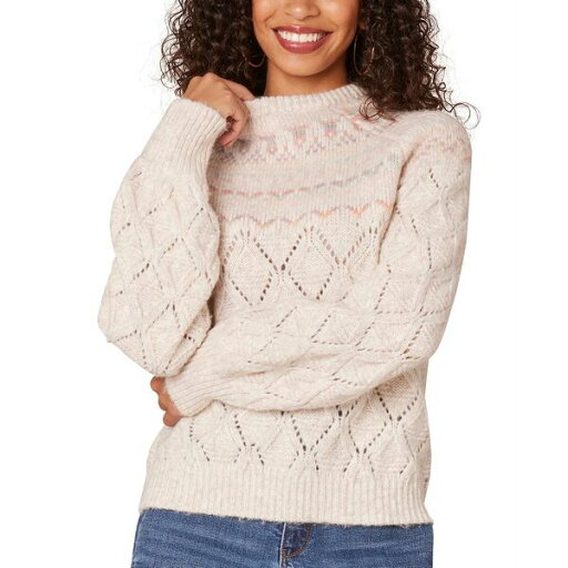 デモクラシー レディース ニット&セーター アウター Petite Fair Isle Pointelle Knit Sweater Light Heat デモクラシー レディース ニット&セーター アウター Petite Fair Isle Pointelle Knit Sweater Light Heat