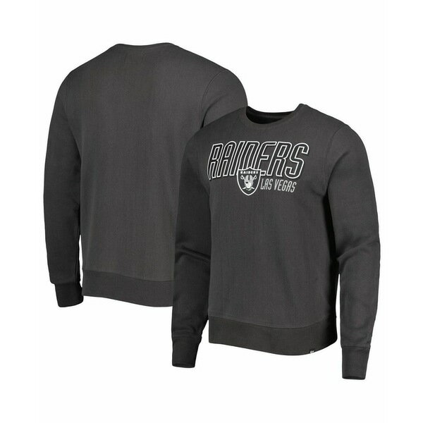 47ブランド メンズ パーカー・スウェットシャツ アウター Men's Charcoal Las Vegas Raiders Locked In..