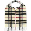 フラース レディース マフラー・ストール・スカーフ アクセサリー Women's Classic Plaid Cashmink Scarf Off White