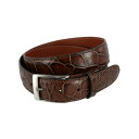 トラファルガー メンズ ベルト アクセサリー Men's Toby Mock Turtle Embossed Italian Leather 35mm Belt...