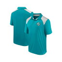 ファナティクス メンズ シャツ トップス Men's Aqua Miami Dolphins Primary Polo Aqua