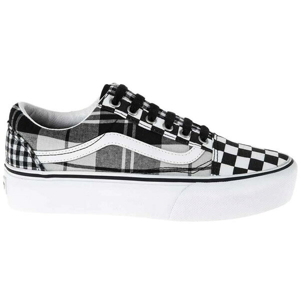 Vans バンズ レディース スニーカー 【Vans Old Skool Platform Plaid Checkerboard (Women's)】 サイズ US_9(26.0cm) Black/True White