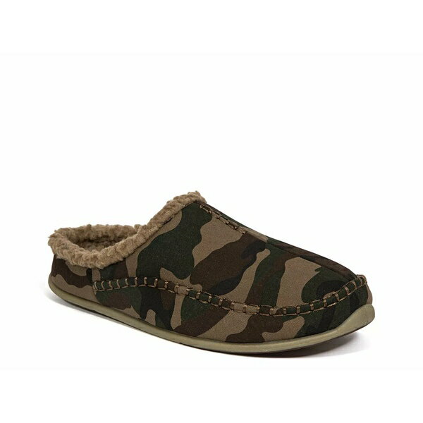 ディアースタッグス メンズ スリッポン・ローファー シューズ Nordic Scuff Slipper Green/Beige Camouflage