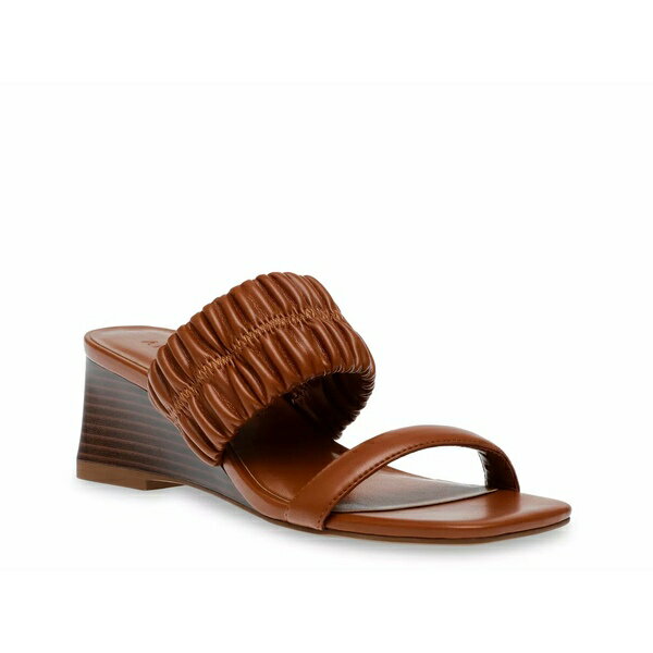 アンクライン レディース サンダル シューズ Galle Wedge Sandal Cognac