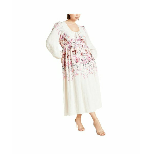 シティーシック レディース ワンピース トップス Plus Size Keyla Print Maxi Dress Posie iry perfection