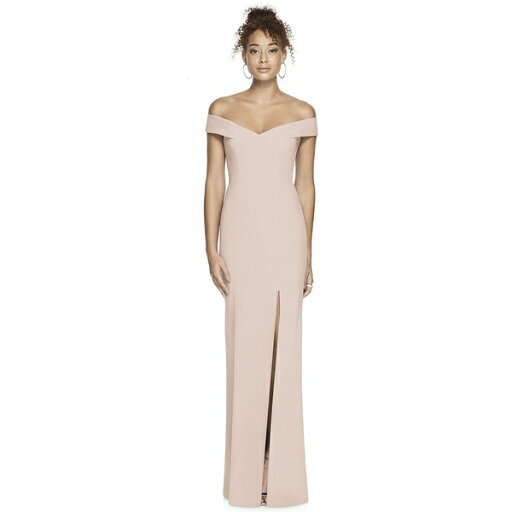 ドレッシーコレクション レディース ワンピース トップス Womens Off-the-Shoulder Criss Cross Back Trumpet Gown Cameo ドレッシーコレクション レディース ワンピース トップス Womens Off-the-Shoulder Criss Cross Back Trumpet Gown Cameo