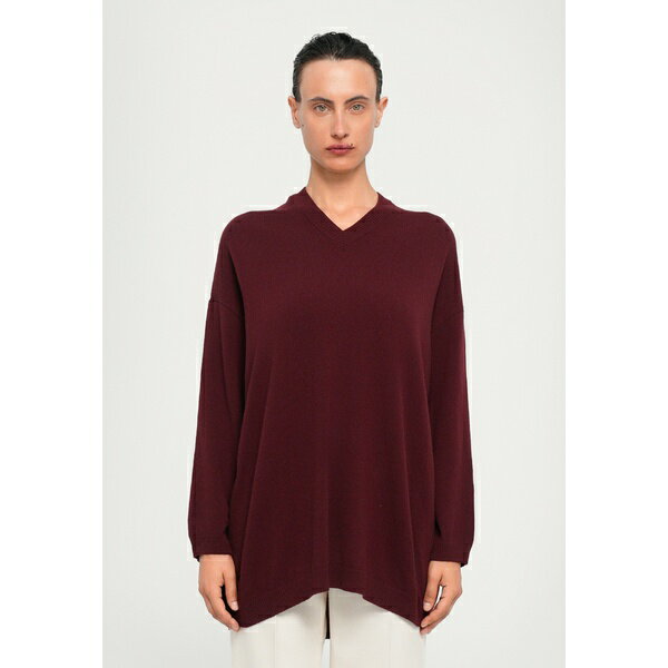 バイト スタジオズ レディース ニット&セーター アウター NORTH V NECK - Jumper - burgundy