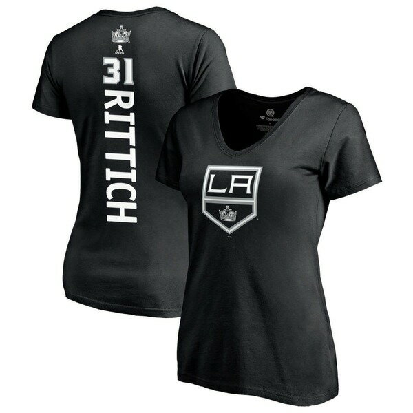 եʥƥ ǥ T ȥåץ Los Angeles Kings Fanatics Branded Women's Personalized Playmaker Name &Number VNeck TShirt Rittich,David-31