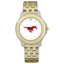 W[fB Y rv ANZT[ SMU Mustangs Unisex TwoTone Team Logo Wristwatch -