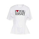 【送料無料】 ヴェルサーチ レディース Tシャツ トップス T-shirts White