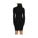 GgCV[ fB[X s[X gbvX Women's Rib Sweater Dress with a Snap Detail Black