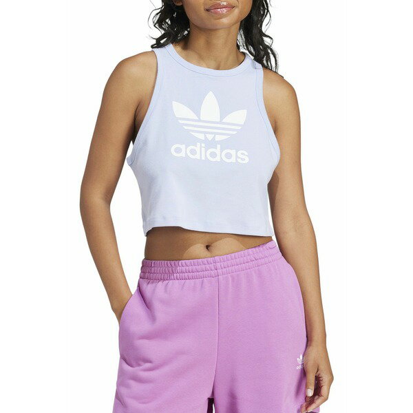 アディダス レディース シャツ トップス adidas Originals Women's Trefoil Tank Top Violet Tone