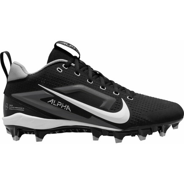 ʥ  å ݡ Nike Men's Alpha Menace 4 Varsity Football Cleats Black/White