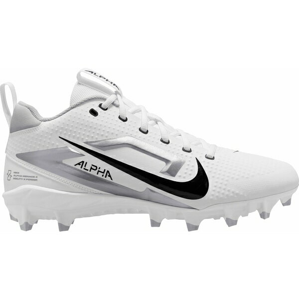 ʥ  å ݡ Nike Men's Alpha Menace 4 Varsity Football Cleats White/Black