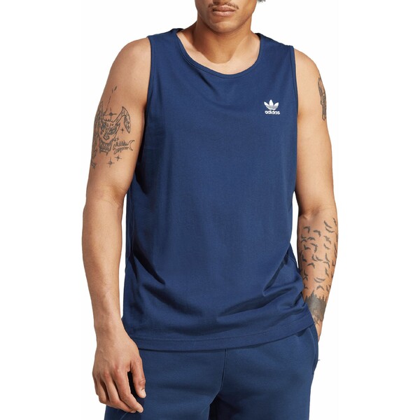 アディダス メンズ シャツ トップス adidas Men's Trefoil Essentials Tank Top Night Indigo