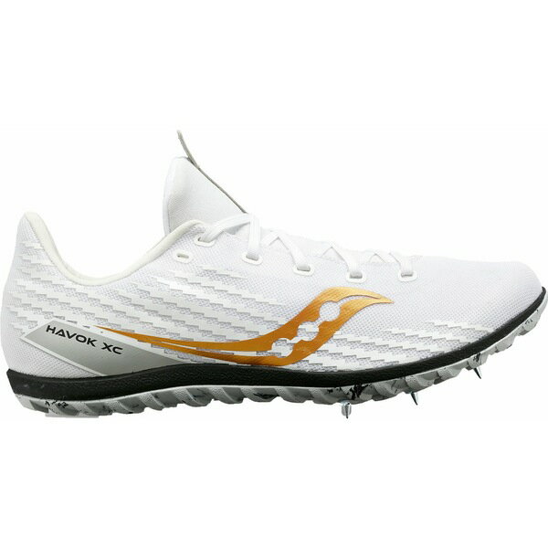 サッカニー メンズ 陸上 スポーツ Saucony Men s Havok XC 3 Spike Cross Country Shoes White/Gold