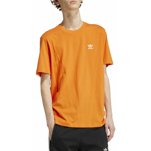 アディダス メンズ シャツ トップス adidas Men's Trefoil Essentials Short Sleeve T-Shirt Orange