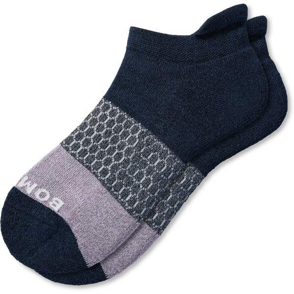 {oX fB[X C A_[EFA Bombas Women's Tri-Block Ankle Socks Black/Navy