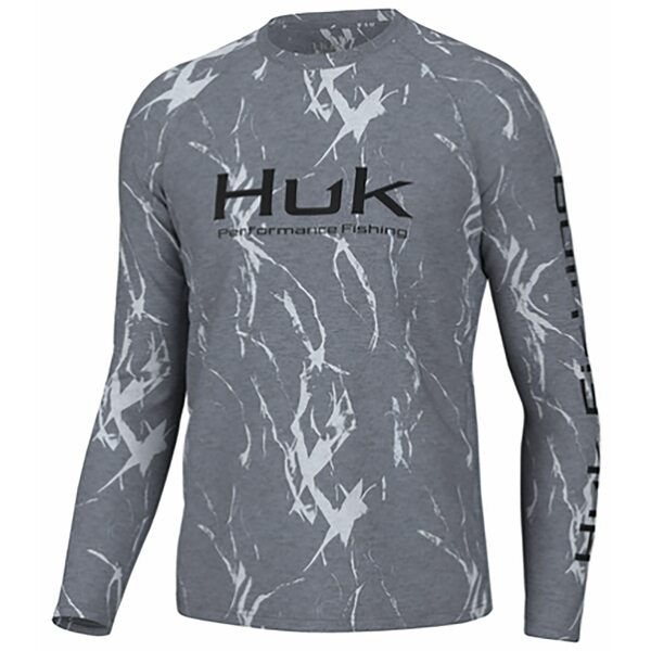 フック メンズ シャツ トップス HUK Men's Kelp Wash Pursuit Long Sleeve T-Shirt Volcanic Ash Heather