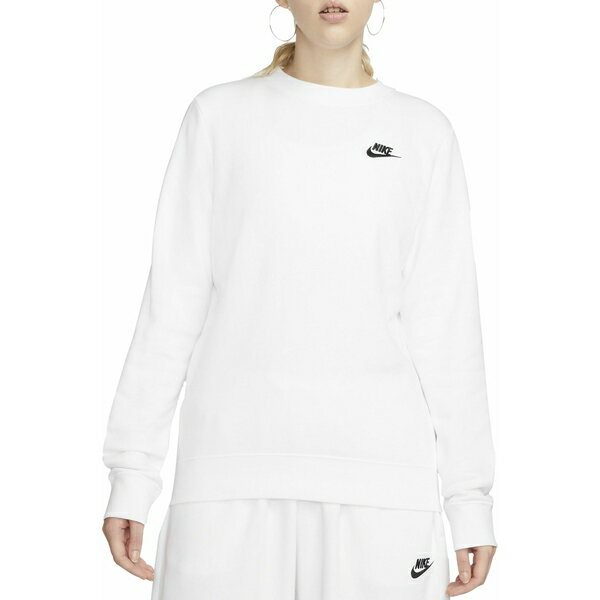 ナイキ レディース パーカー・スウェットシャツ アウター Nike Sportswear Women's Club Fleece Crewneck Sweatshirt White